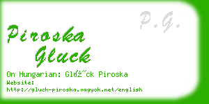 piroska gluck business card