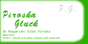 piroska gluck business card